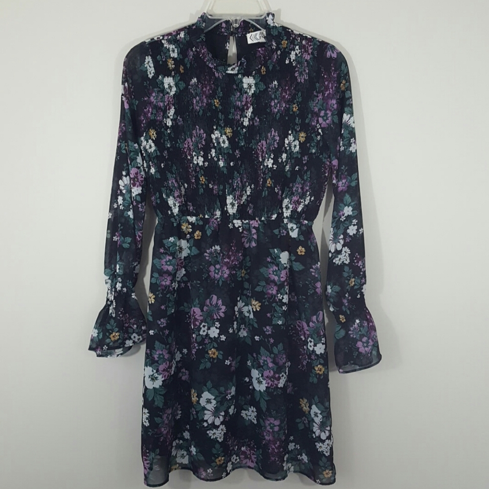 PINK ROSE Romantic Floral Dress-Small